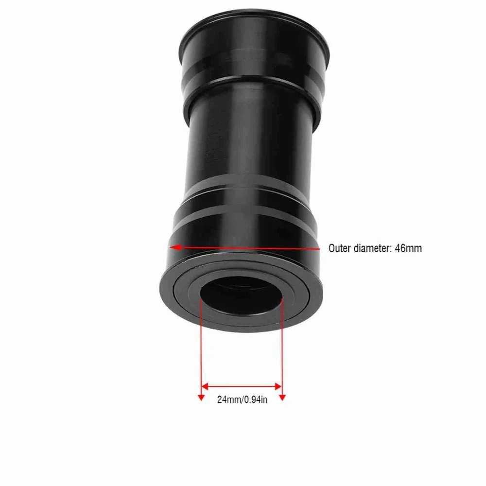 Soporte inferior de bicicleta ligero de aleación de aluminio con rodamiento de ajuste a presión de 24mm negro para BB386 EVO PF30 BB386 - imagen 4