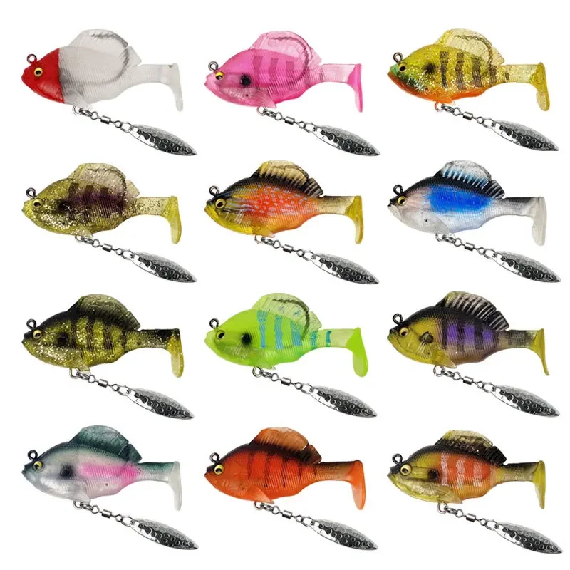 6cm 10g Sleeper Gill cebo suave cola de paleta Swimbait señuelo Artificial Señuelos de pesca de agua salada para lubina perca cebo deslizante - imagen 3