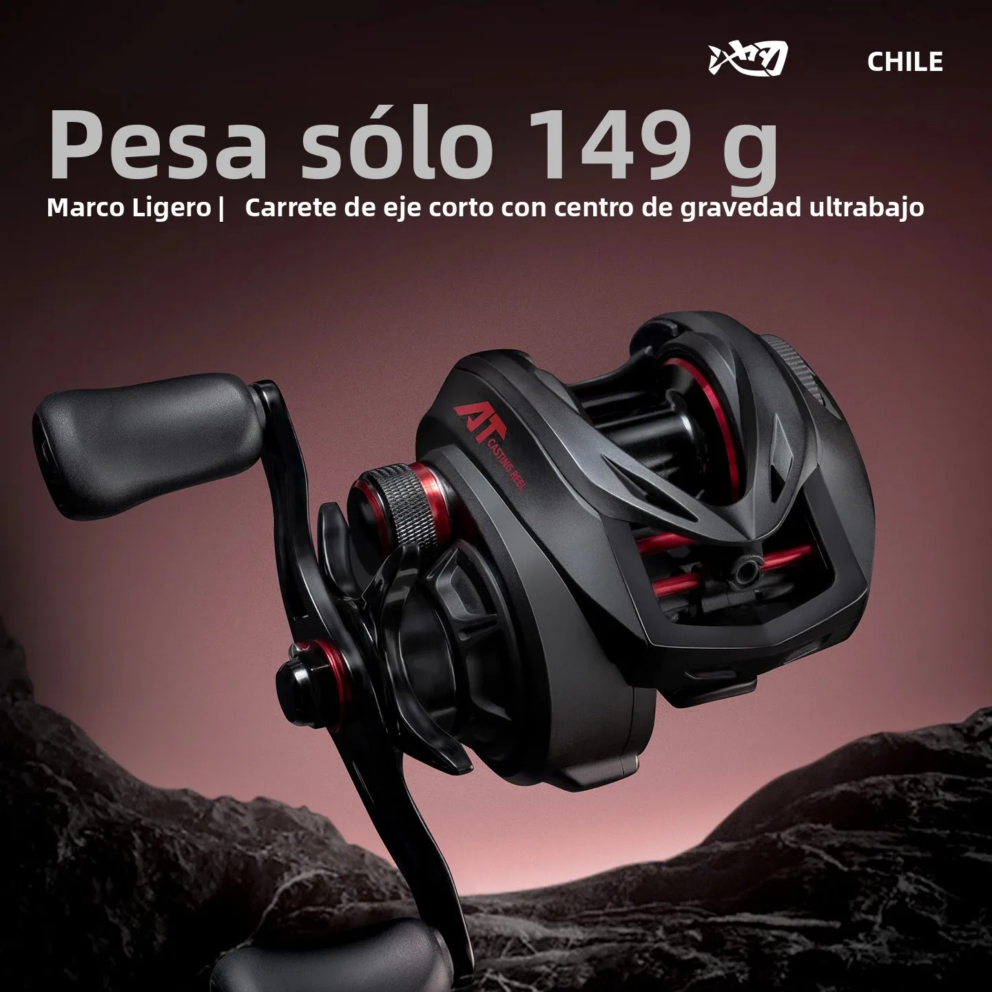 Carrete de pesca Baitcast ultraligero AT2000 para niños, 149g, 4 + 1BB, 7,1: 1 GR, 6kg de arrastre máximo, doble brazo oscilante para agua dulce y salada - imagen 2