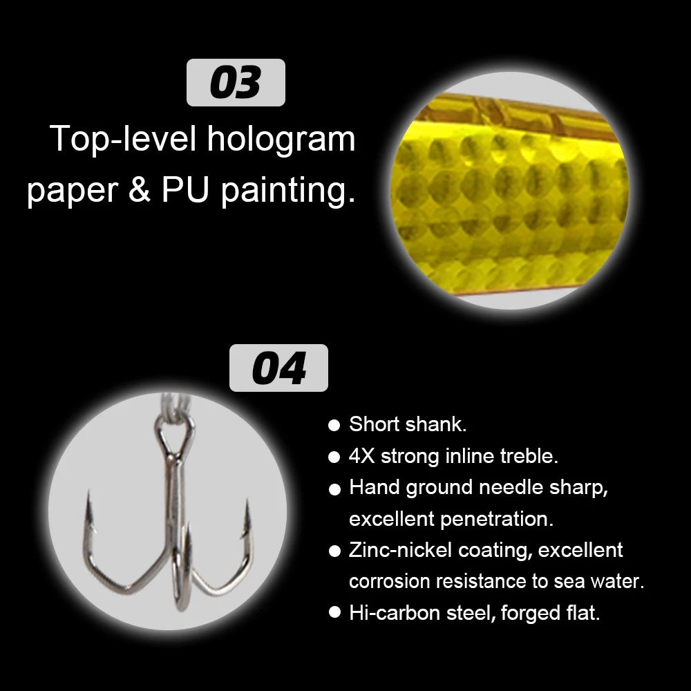 GRS-Señuelos de Pesca de 163mm/32g, señuelo de lubina, Wobblers flotantes duros, Crankbait - imagen 4