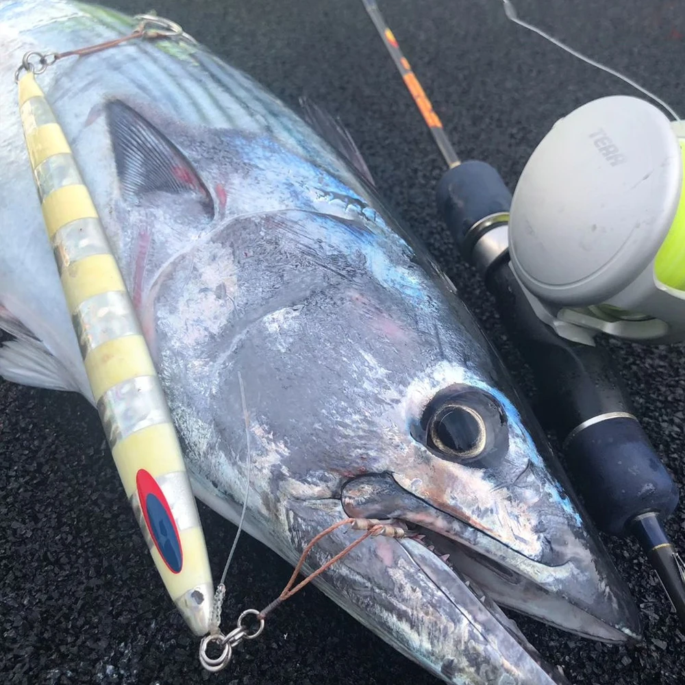 Anzuelo de Metal para pesca en agua salada, señuelo de pesca para curricán de mar profundo, atún Wahoo sardina deslizante, plantilla de velocidad Vertical - imagen 3