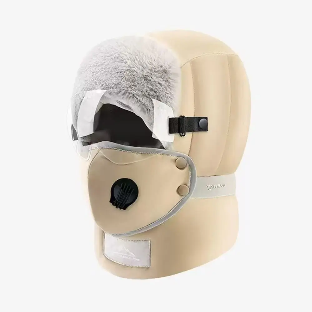 Gorro de esquí cálido para invierno, gorro grueso para mantener el calor, gorro Ushanka, cara integrada, oreja, a prueba de viento, cubierta completa, pasamontañas, bufanda Unisex - imagen 2