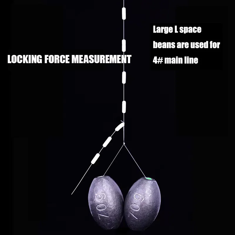 300 Uds. Tapón ovalado de silicona para frijol espacial Bobber profesión flotador de pesca resistencia Anti-hebra línea de pesca equipo de pesca - imagen 4