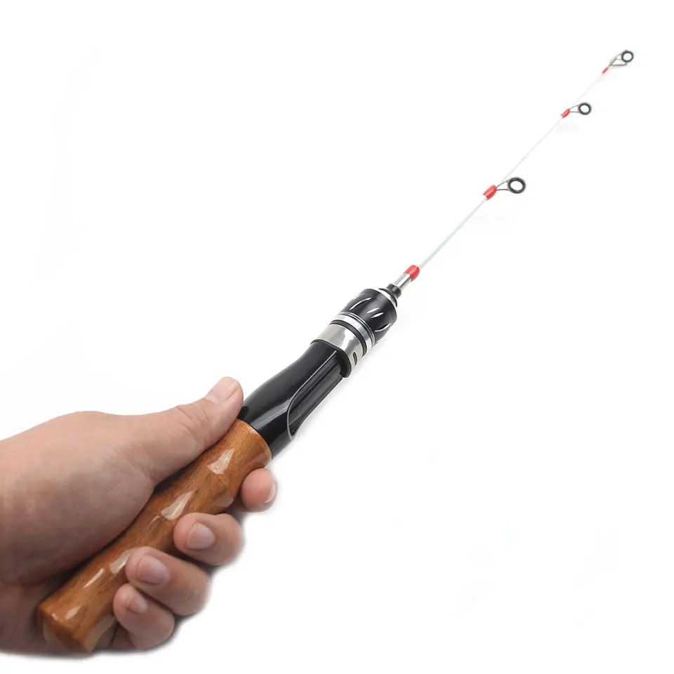 Caña de pescar en hielo, punta de caña con alto contenido de carbono: atrapa picaduras pequeñas en segundos. El cuerpo resistente resiste a la flexión, se adapta a todos los peces de hielo comunes. - imagen 5
