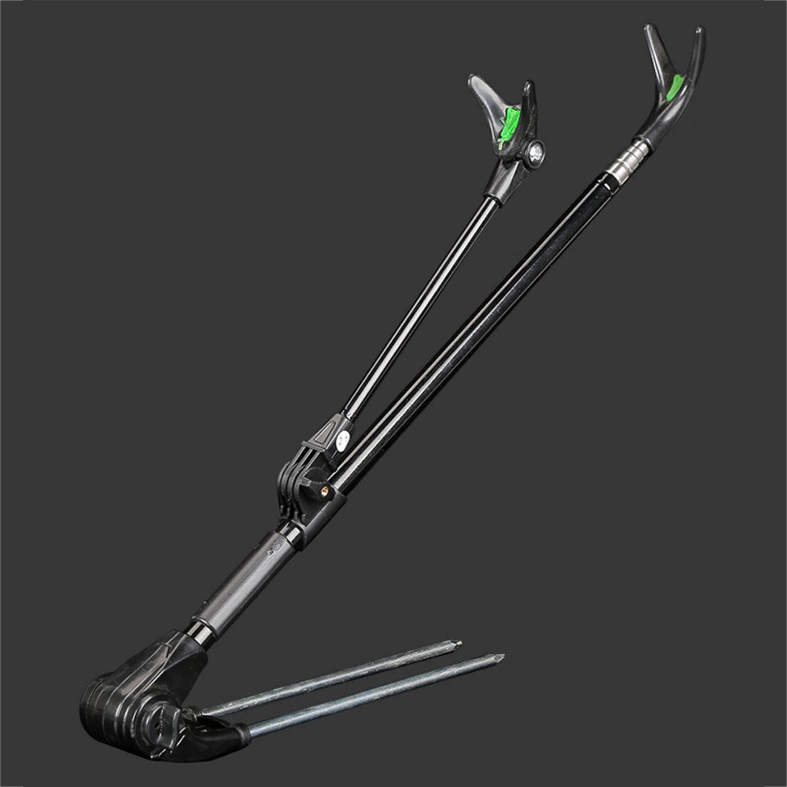 Soporte de caña de pescar telescópico, soporte de caña de pescar ajustable de acero inoxidable duradero, soporte portátil para caña de pescar al aire libre de 2,4 m - imagen 2