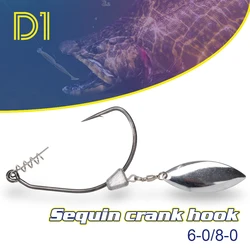 Anzuelo Jig Head D1 carbono con paleta para vinilo