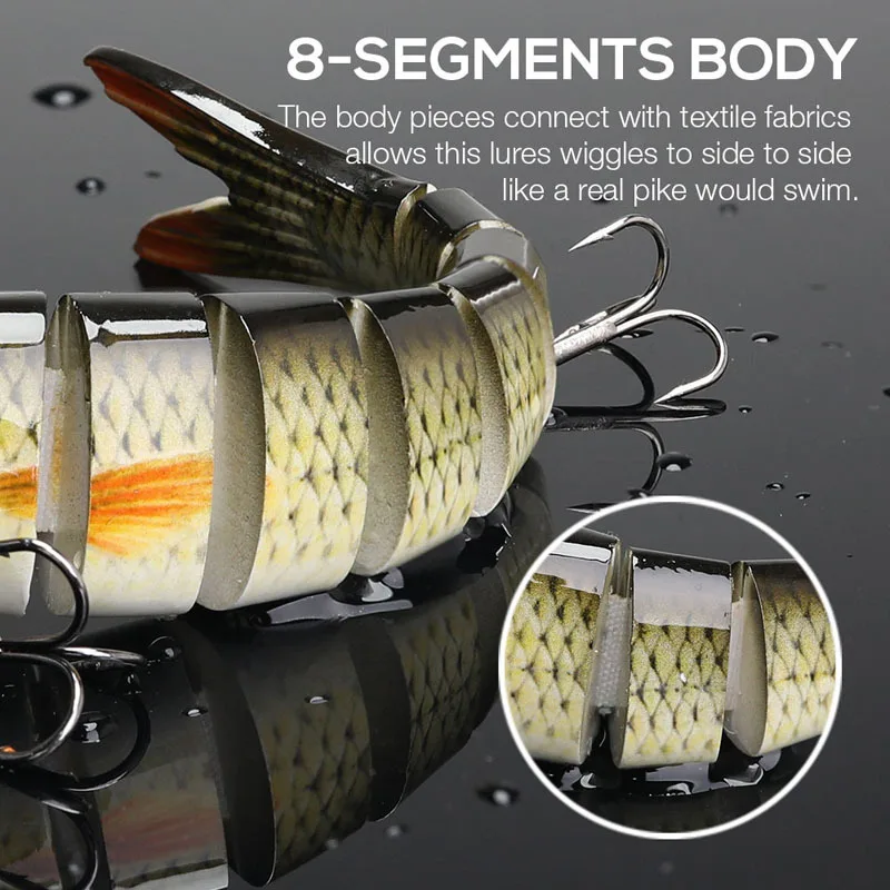 Swimbaits multiarticulados de hundimiento lento para lubina y trucha - imagen 4