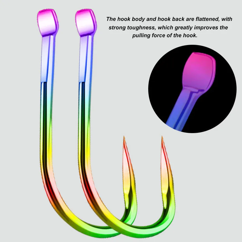 Equipo de pesca de 50 piezas, punta de acero de tungsteno de doble ranura, color XGD, sin gancho de púa, accesorios de pesca - imagen 5