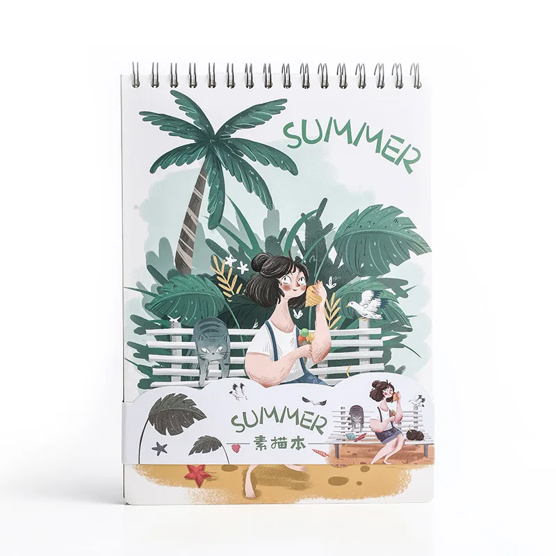 Cuaderno de bocetos A4, 50 hojas, libro de dibujo artístico, papel de dibujo grueso ecológico, sin ácido, encuadernado, almohadilla de bocetos para artistas - imagen 3