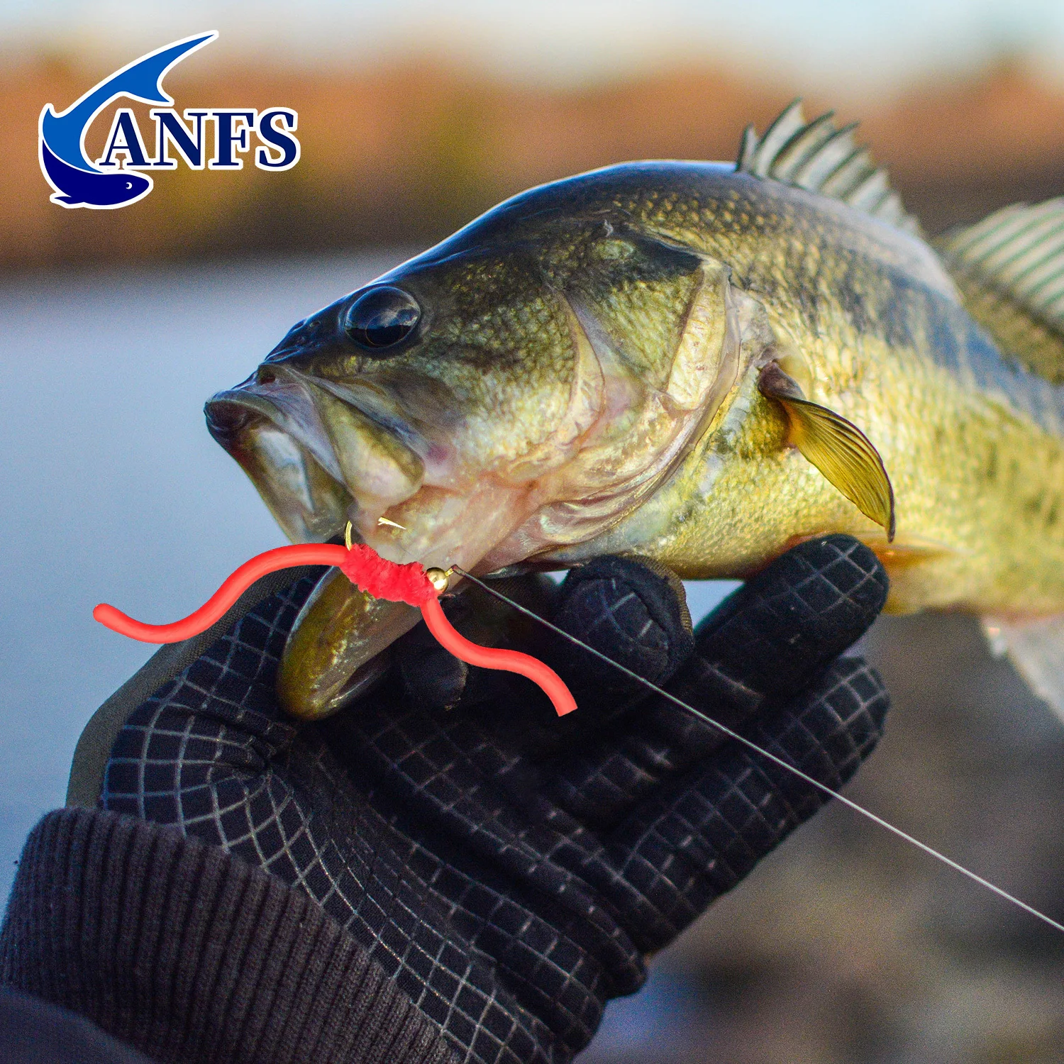 ANFS 4 Uds San Juan gusano moscas de pesca con mosca para trucha-cabeza de cobre gusanos moscas de ninfa húmeda - imagen 4