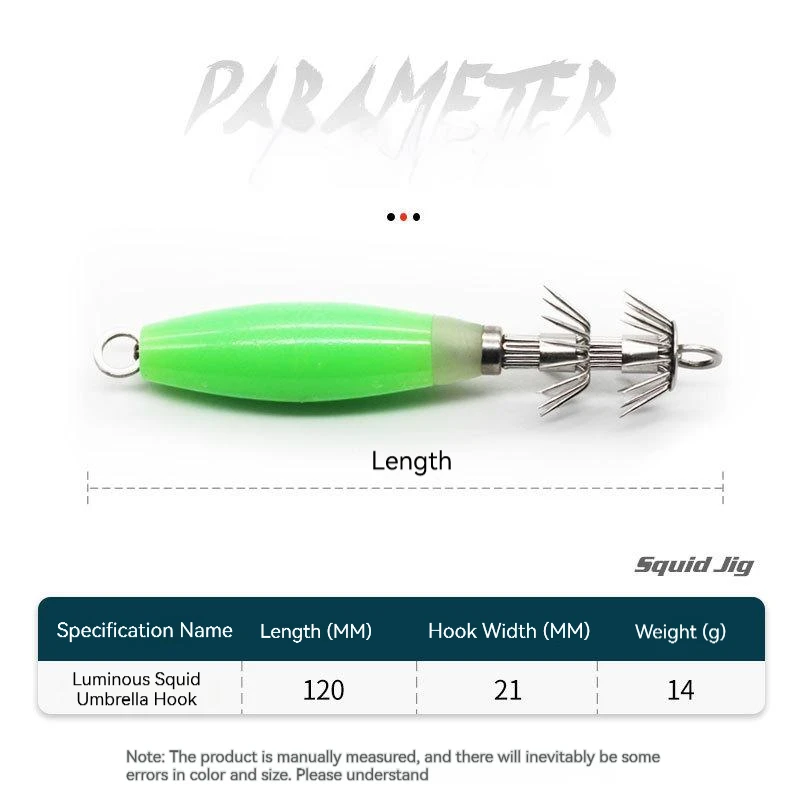 PRO BEROS-anzuelo de calamar luminoso de 5 piezas, anzuelo para pesca, anzuelos artificiales con brillo de pulpo, cebo duro para camarones - imagen 2