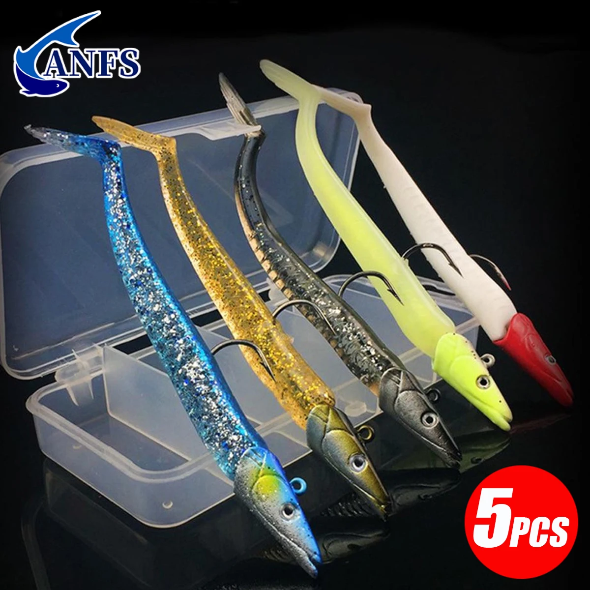 Señuelo de pesca suave, cebo Artificial Wobblers con cuchara, aparejos de pesca, 10g/11cm, 5 uds. - imagen 5