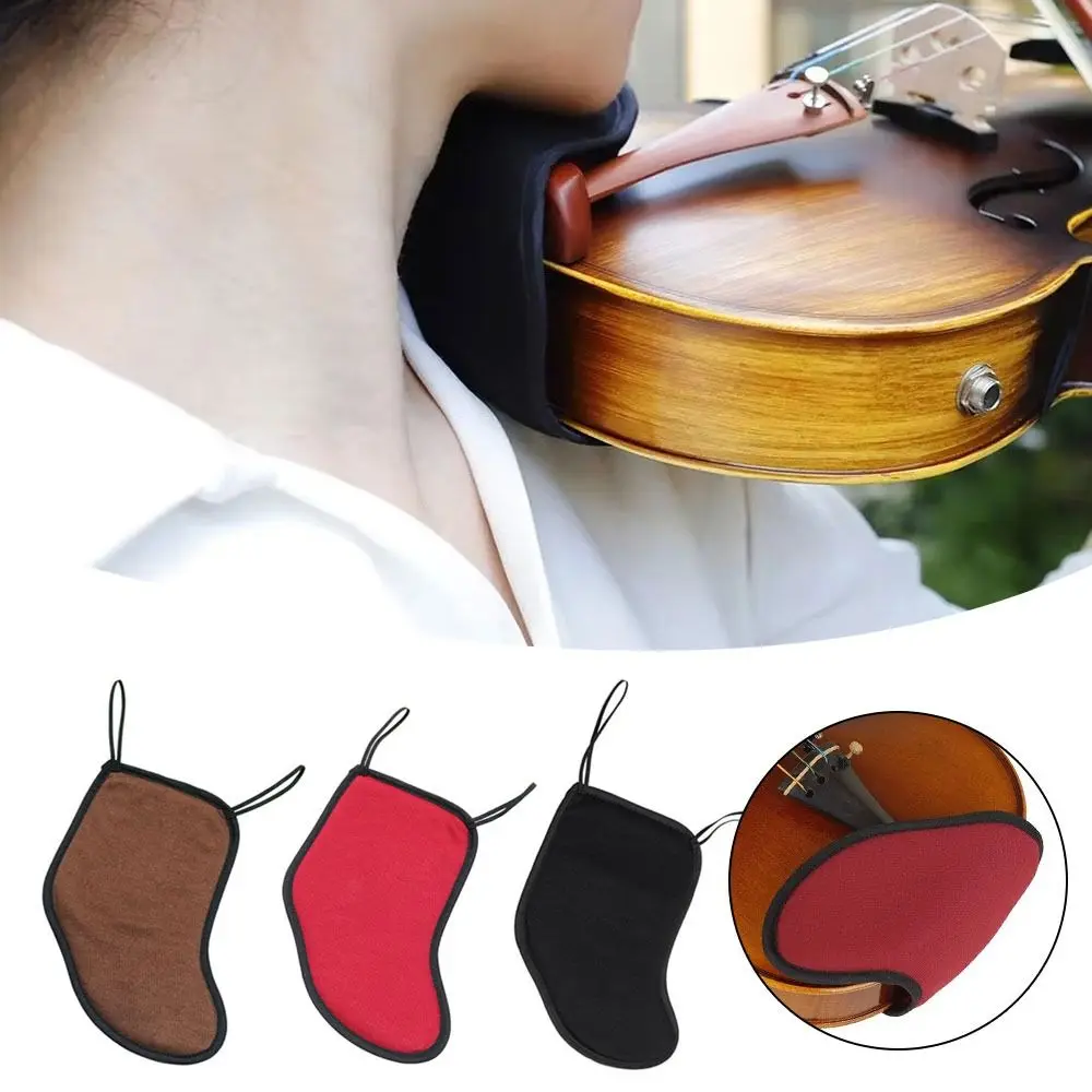 Almohadilla de apoyo para hombros y barbilla de violín de algodón, accesorios de cojín de esponja, funda suave para violín para 1/8 1/32 1/4 1/2 3/4 /4/4