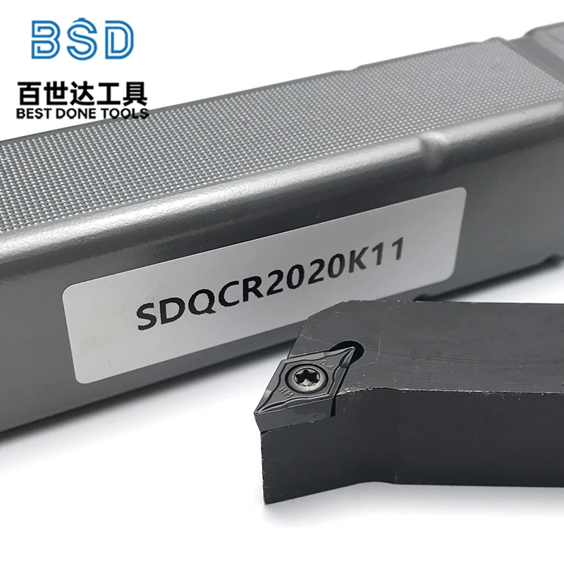 SDQCR2020K11 Portaherramientas de torneado externo OEM personalizado - Herramienta de corte de máquina CNC para torno de torneado de metal