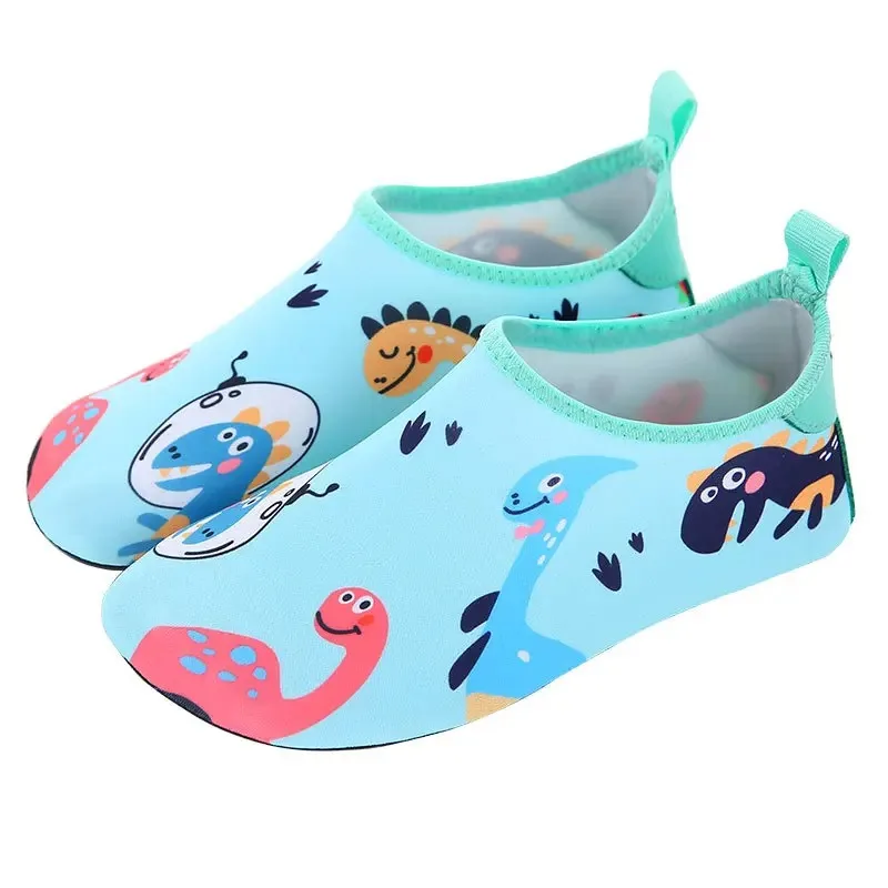 Zapatos de agua para niños, sandalias para nadar, zapatillas de secado rápido, antideslizantes, resistentes a cortes, impresos, parque acuático, suela suave transpirable - imagen 3