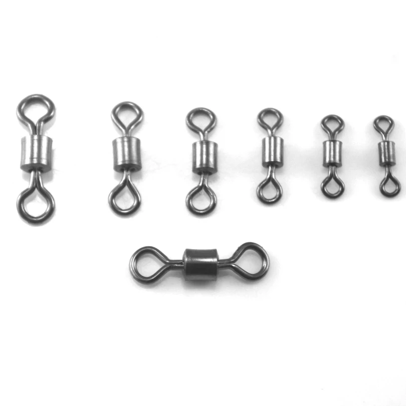 MNFT 50PCS12.5mm-8mm rodamiento de bolas pesca giratorio anillos sólidos conectores inoxidable anticorrosión accesorio de aparejos 6 # -14 # - imagen 3