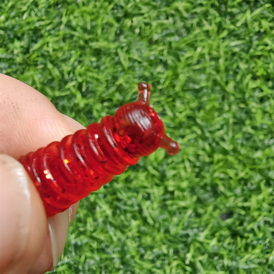 MUKUN 20 piezas 53mm 1g cebo de gusano cebo suave olor a pescado Señuelos de Pesca Pesca de carpa señuelo de lubina Isca artificial - imagen 3