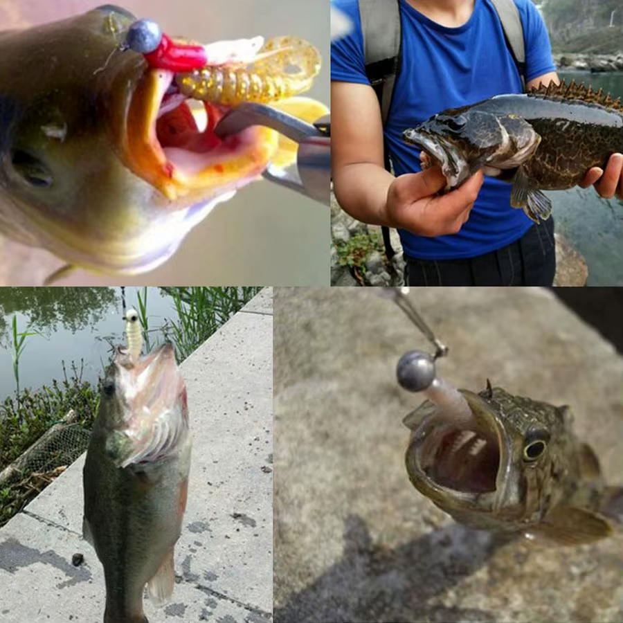 JYJ Señuelo Gusano Silicona Flexible – Cebo Pesca - imagen 2
