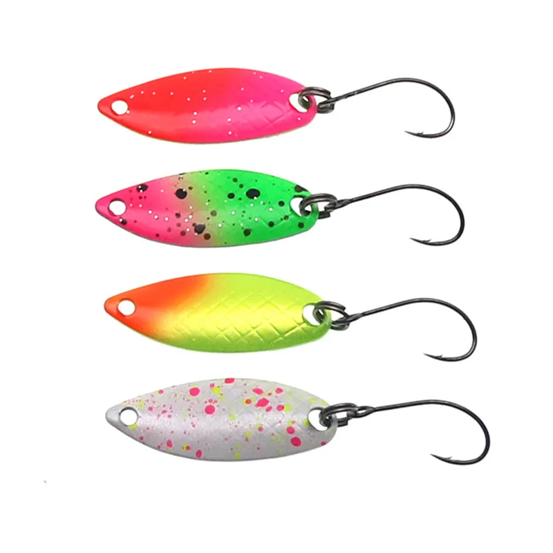 HISTOLURE-señuelo de pesca con cuchara para trucha de latón, 30mm, 1,6g, cebo Artificial con anzuelos afilados, cuchara para lubina, aparejos Pecsa - imagen 3