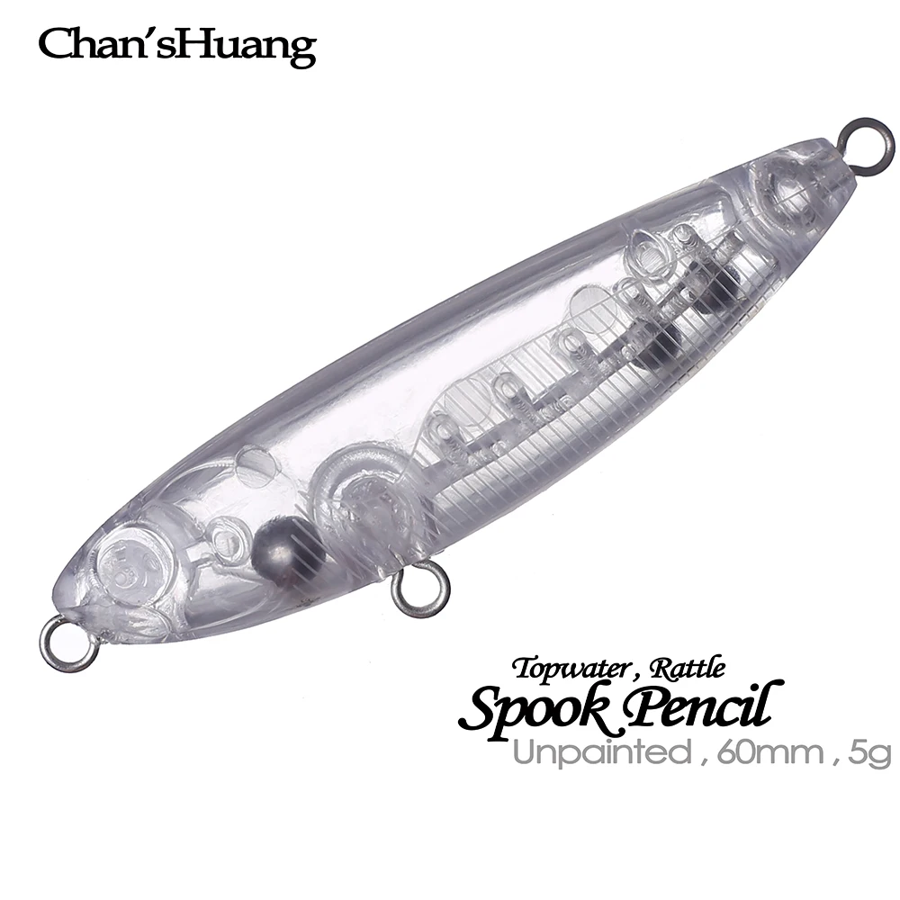Chan'sHuang Señuelo artificial sin pintar 60 mm 5 g