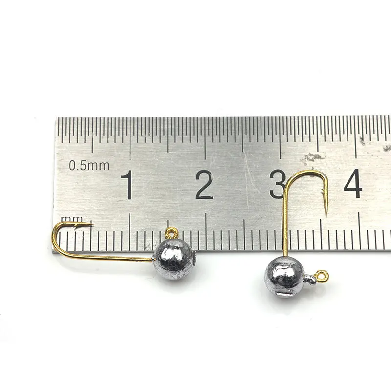 Minianzuelos DE PESCA DE 10 unids/lote, 1g/2g/3g, anzuelo de púas con cabeza de plomo para cebo de gusano blando, accesorios de pesca - imagen 5