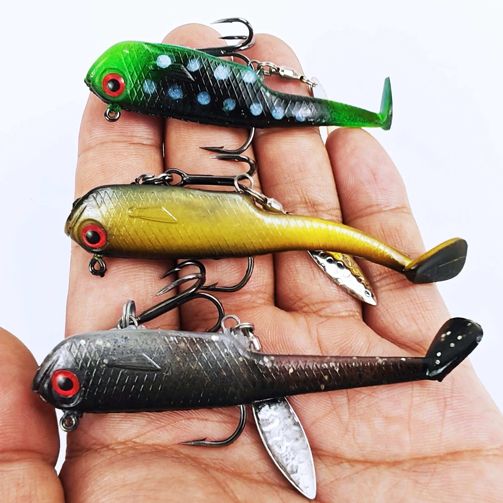 FREE FISHER Wobblers Swimbait para trucha y lubina con Jig Head - imagen 3