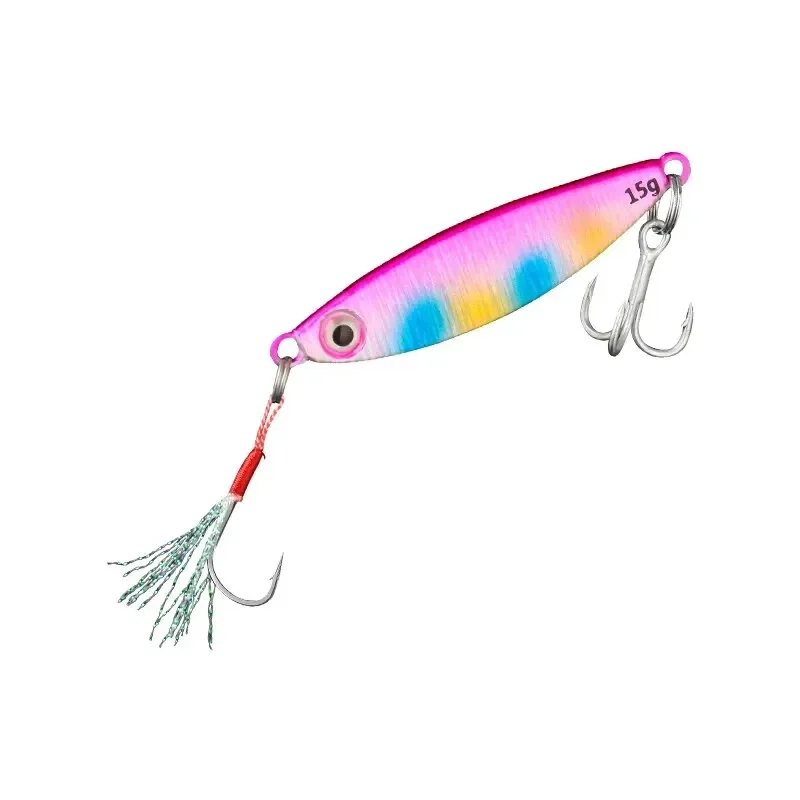 Señuelo de plantilla de Metal para Pesca de mar, 7g/10g/15g, señuelos de Jigging rápidos, cebo Artificial Wobbler, Crankbait para Pesca de atún, trucha, Pesca - imagen 5