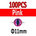 100pcs Pink 11mm