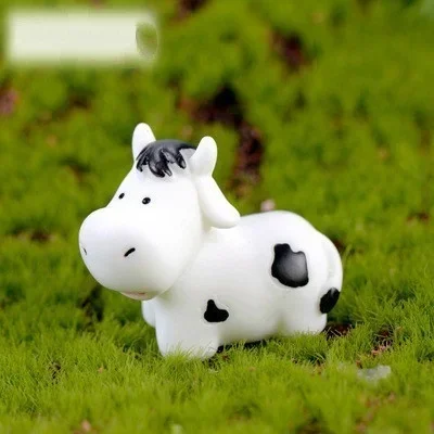 Señuelos miniatura vaca artesanales – Adorno coche y bonsái - imagen 3
