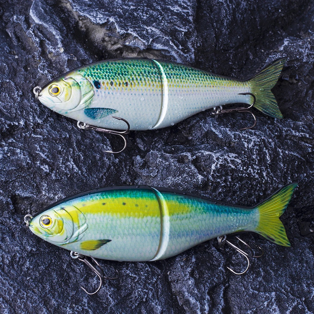 CCLTBA-Señuelos de Pesca Swimbait, cebos de Lucio articulados de hundimiento lento, cuerpo duro, 178mm, 82g - imagen 5