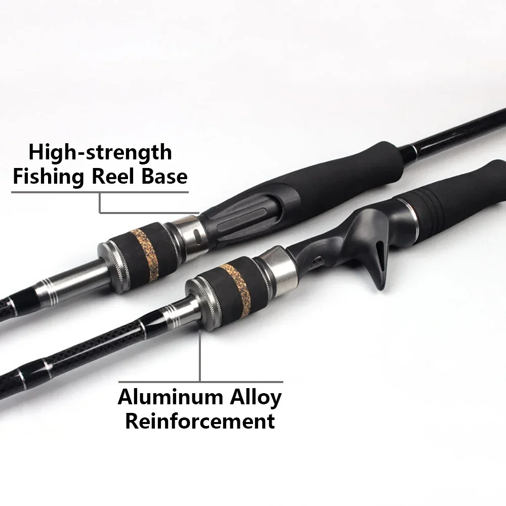 MH H 2 puntas de caña, caña de pescar de fibra de carbono súper dura, 2,7 m 3 m, hilado/carco, lanzamiento de distancia, caña de pescar depredadora de trucha y carpa - imagen 5