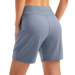Pantalones cortos deportivos con cintura elástica para mujer, pantalones cortos para correr, pantalones cortos deportivos de secado rápido de cintura alta, pantalones de Yoga cómodos y transpirables para gimnasio