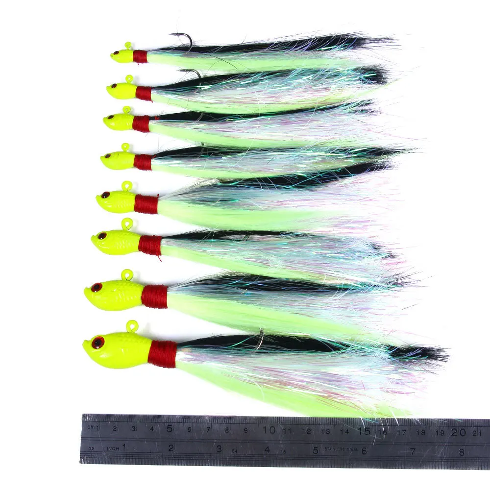 Señuelo de pesca para señuelo de Metal para pesca, cebo de 7/10g, pluma de pelo de ciervo, Barba, señuelo de Jigging, aparejos de pesca, novedad de 2022 - imagen 5