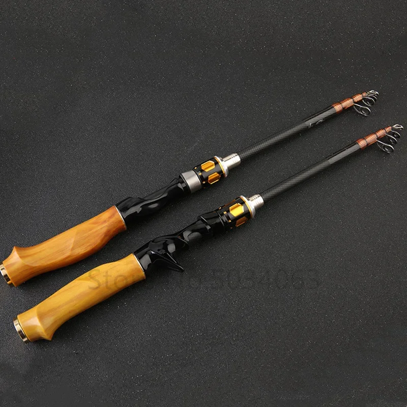 Caña de pescar portátil de fundición de carbono, aparejos de pesca de carpa, resistencia a la compresión, para pesca al aire libre, 1,8/2,1/2,4/2,7 m - imagen 3