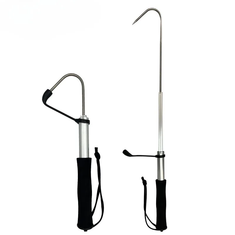 Anzuelo telescópico de acero inoxidable para pesca, caña de aleación de aluminio para barco de hielo de agua salada - imagen 2