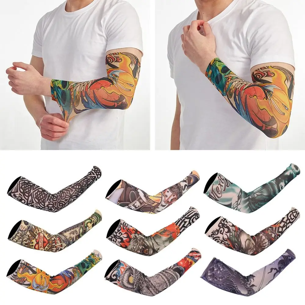 Mangas de brazo de flores elásticas refrescantes de verano, cubierta de brazo Unisex, calentador de brazo para correr - imagen 4