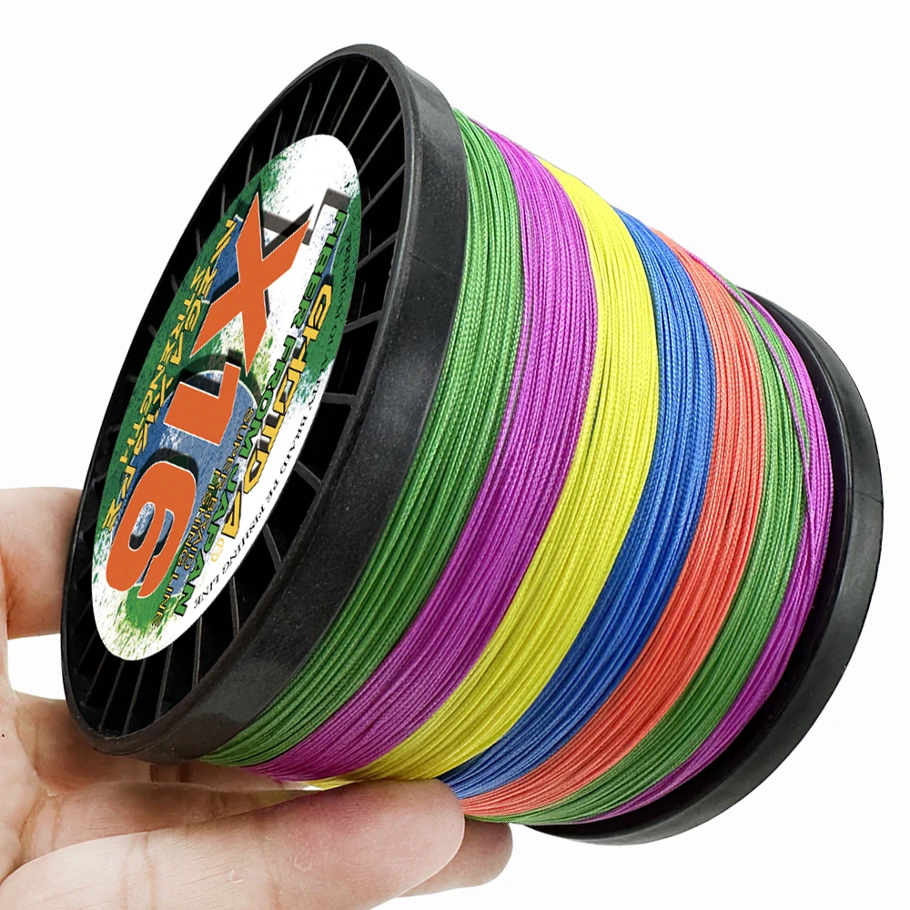 Línea de pesca trenzada de 300M, 500M, X16 hebras, multifilamento, superfuerte, para agua salada, PE 25-200lb/11,3 kg-91kg - imagen 3