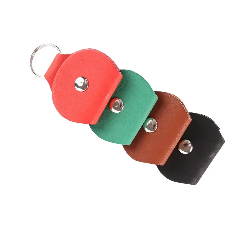 Estuche para púas de Guitarra de cuero de alta calidad, soporte para púas de Guitarra, llavero genuino con forma de accesorios para Guitarra, caja de almacenamiento, 1 ud. - imagen 5