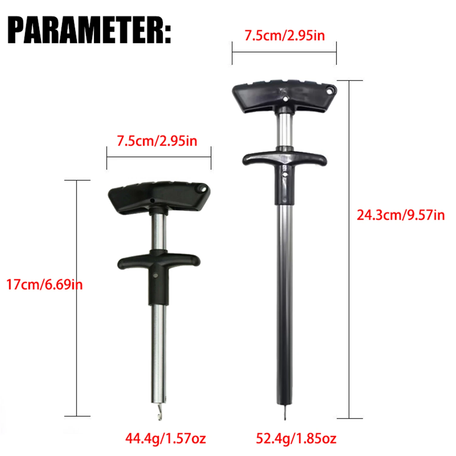 Herramienta removedora de anzuelos de pesca, removedor de señuelos de pesca, separador de anzuelos de tubo de aluminio, Extractor portátil de anzuelos - imagen 3