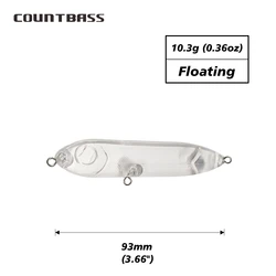 Countbass Popper flotante blanco liso – Señuelo de superficie