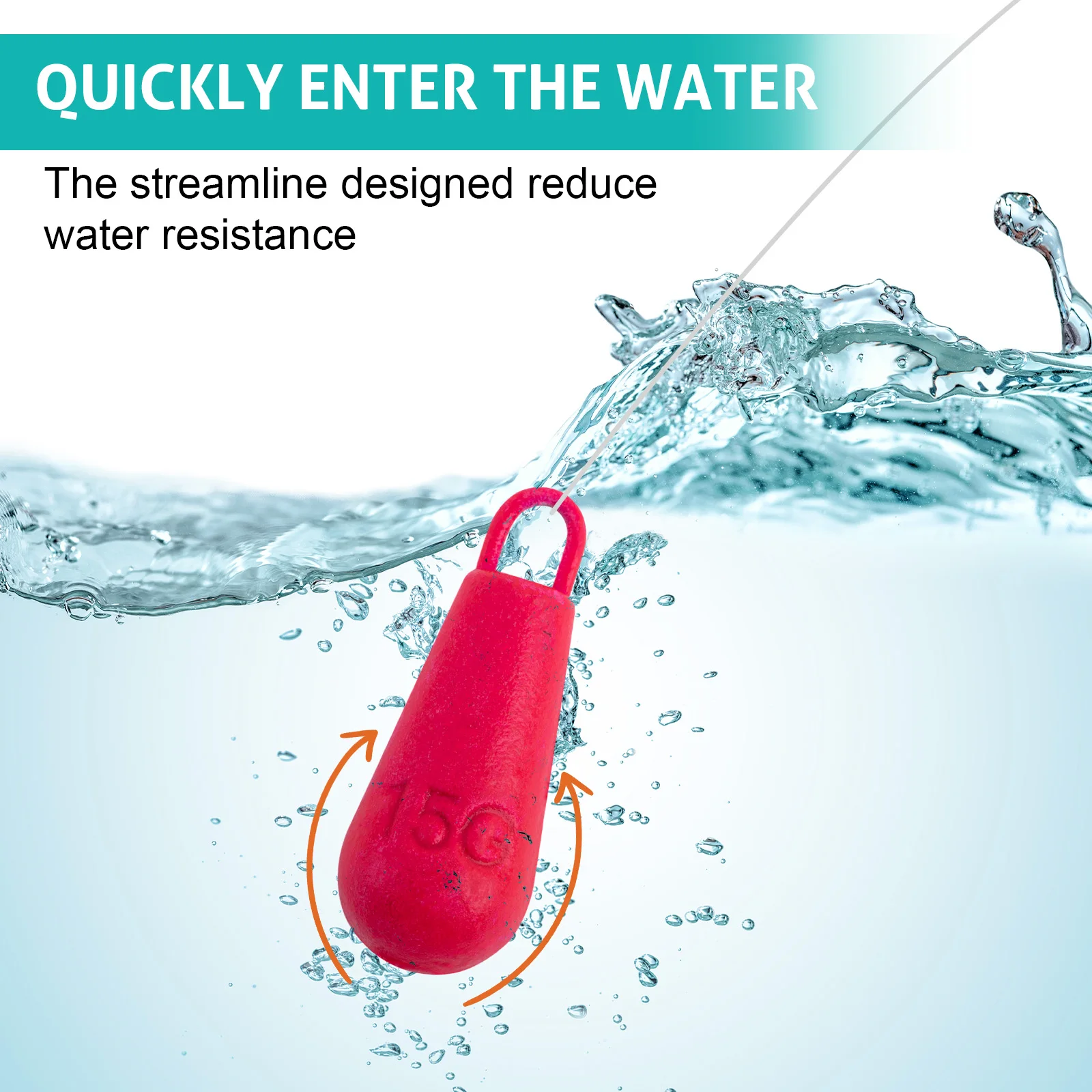 Goture 5/10/20pcs Lead Fishing Sinker Set 21g 30g 40g 50g 60g Teardrop Drop Shot Weight Saltwater Freshwater Fishing Accessories - imagen 3