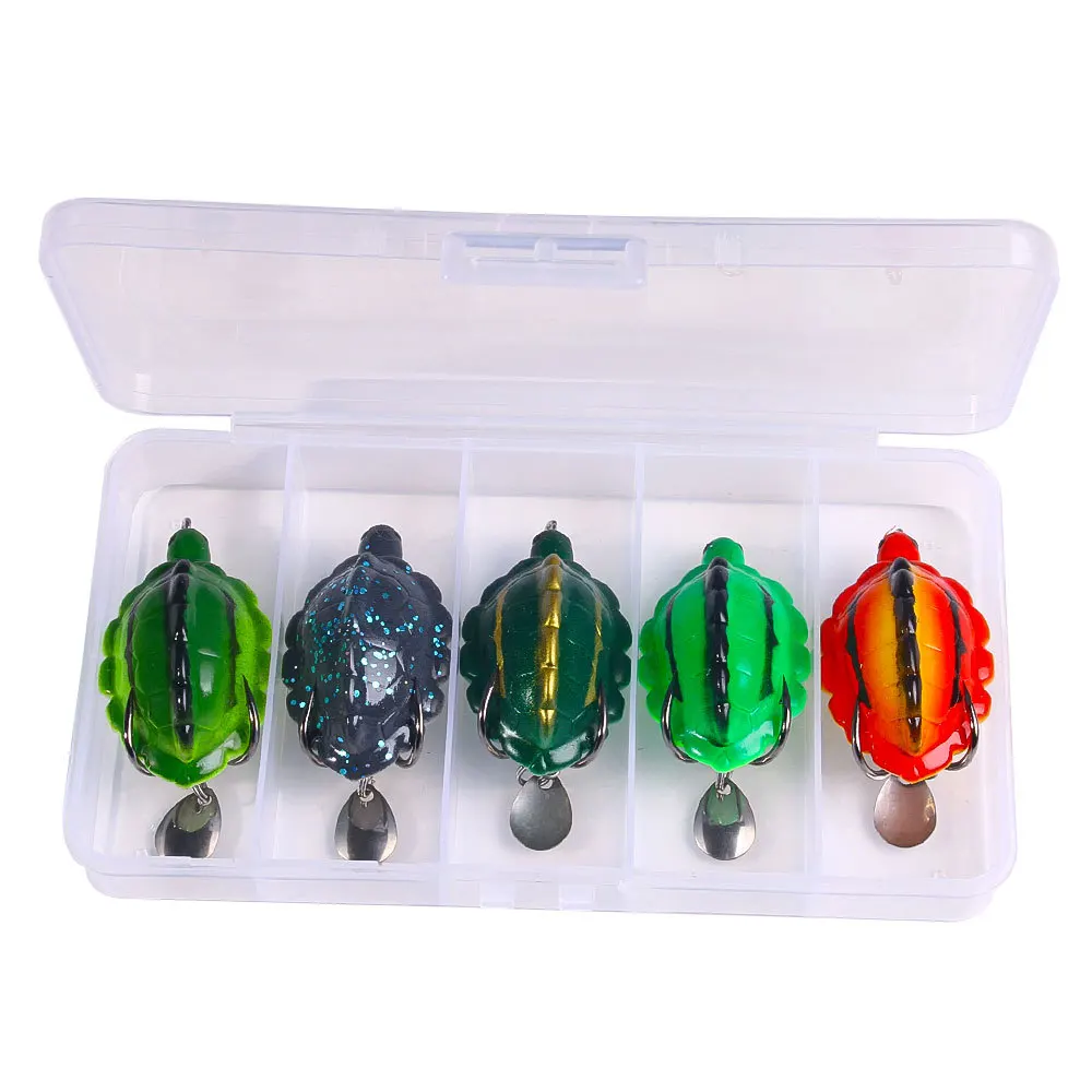 Mar Yolo Thunderfrog-Cebo falso de doble gancho, señuelo de tortuga de simulación, Señuelos de Pesca de lubina negra, herramienta de pesca - imagen 3