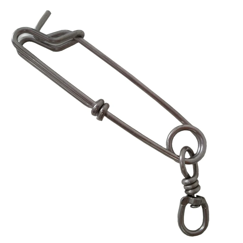 1 Uds. Clips de atún de pesca de línea larga de 8cm, 10cm y 12,5 cm, perchas de ramas con grúa giratoria, broches de bloqueo Duo