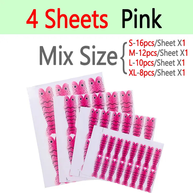4 Sheets Pink Mix
