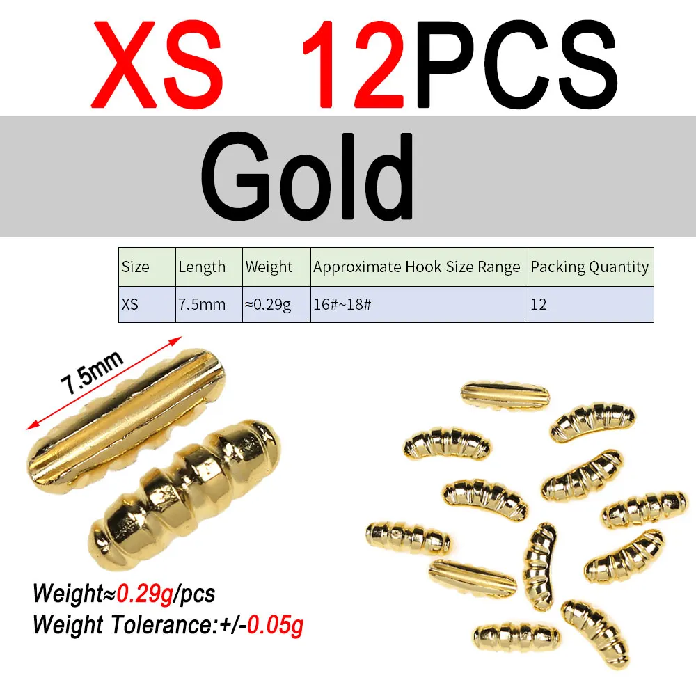 XS 12pcs Gold