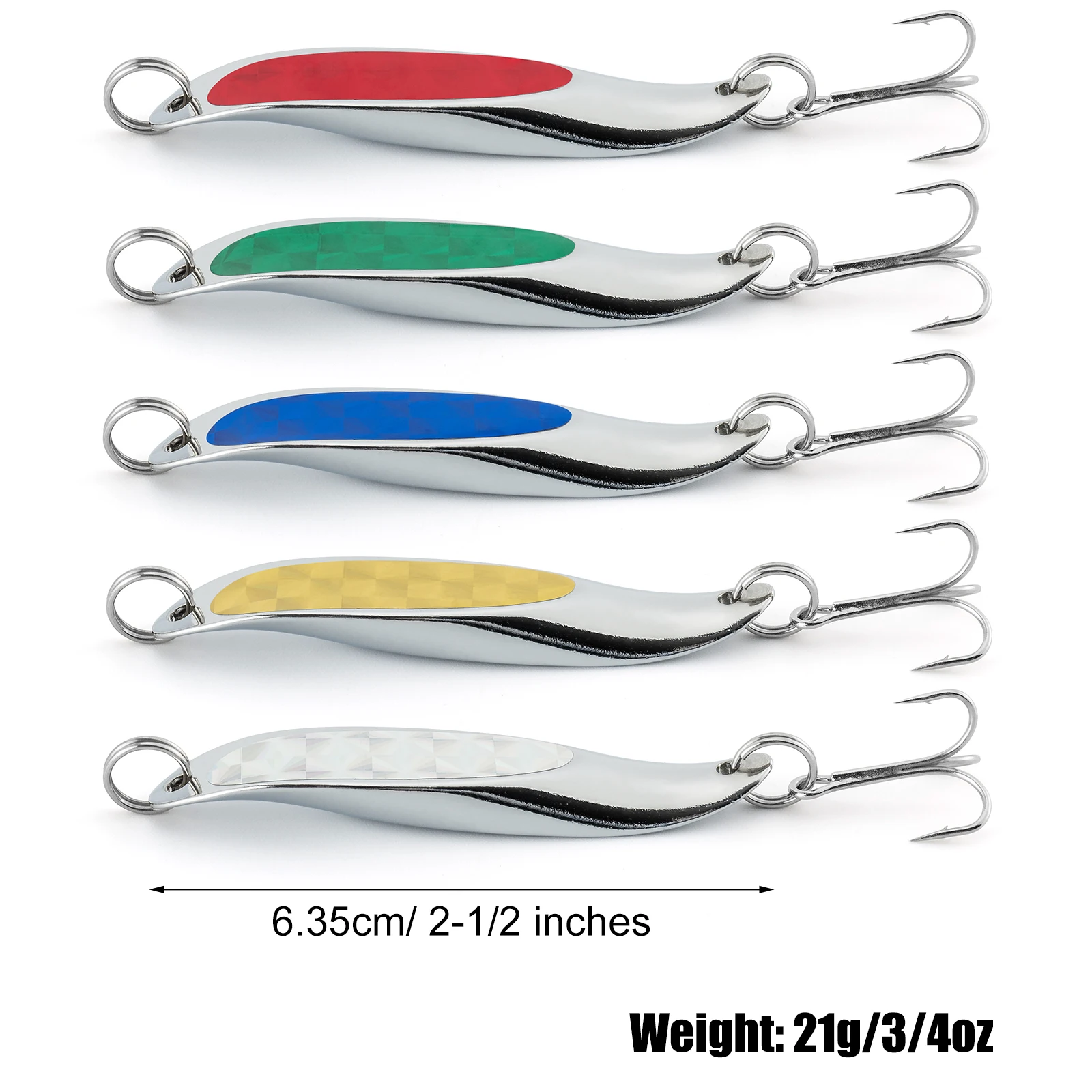 Cuchara de plantilla de metal para jigging y trolling en agua salada - imagen 5