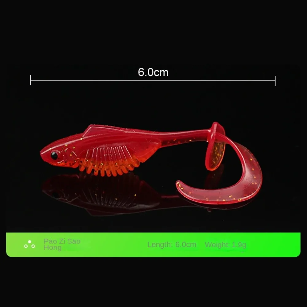 10 Uds accesorios de pesca Señuelos blandos de pesca de PVC 6,0 cm 1,9g 6 colores plantilla de pesca señuelo Minnow señuelos de pesca - imagen 4