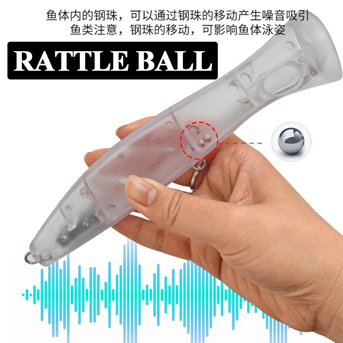 Señuelos de pesca Wahoo de atún Popper grande de 19cm y 120g, cebo duro de plástico Artificial para curricán en superficie, aparejos de pesca de atún Gaint - imagen 5