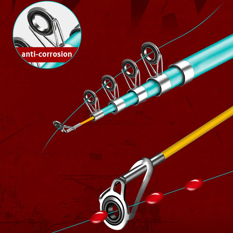 Varilla de mar superdura, caña de lanzamiento lejano para cazar peces gigantes, arrastre máximo de 15kg, caña de pescar giratoria, alimentador de carpa, caña de barco - imagen 5