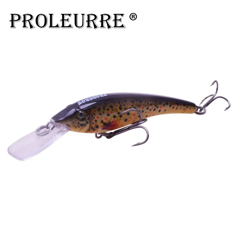Señuelo de pesca Minnow, cebo Artificial duro láser, 9cm, 5,7g, Wobblers de pesca, Crankbait Minnows, aparejos de pesca con ojos 3D, 1 ud. - imagen 2